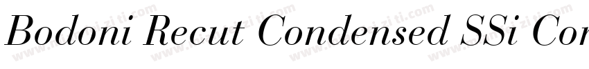 Bodoni Recut Condensed SSi Condensed Italic字体转换